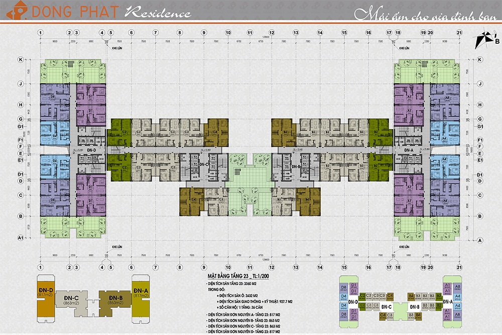 mặt bằng dự án đồng phát residence